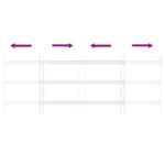 vidaXL Zabezpečovacia mriežka na okná s 3 priečkami 3 pcs 63-114 cm – Obrázok 6