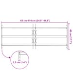 vidaXL Zabezpečovacia mriežka na okná s 3 priečkami 3 pcs 63-114 cm – Obrázok 7