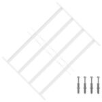 vidaXL Bezpečnostné mreže na okná so 4 priečnymi tyčami 3 pcs 43-74 cm