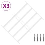 vidaXL Bezpečnostné mreže na okná so 4 priečnymi tyčami 3 pcs 43-74 cm – Obrázok 2