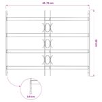 vidaXL Bezpečnostné mreže na okná so 4 priečnymi tyčami 3 pcs 43-74 cm – Obrázok 7