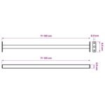 vidaXL Nastaviteľná bezpečnostná tyč na okno Biely 710 -1200 mm Oceľ – Obrázok 6