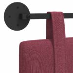 vidaXL Závesné čelo postele Víno červené látka – Obrázok 9
