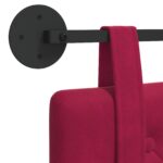 vidaXL Závesné čelo postele Víno červené Zamat – Obrázok 9