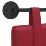 vidaXL Závesné čelo postele Víno červené Umelá koža – Obrázok 9