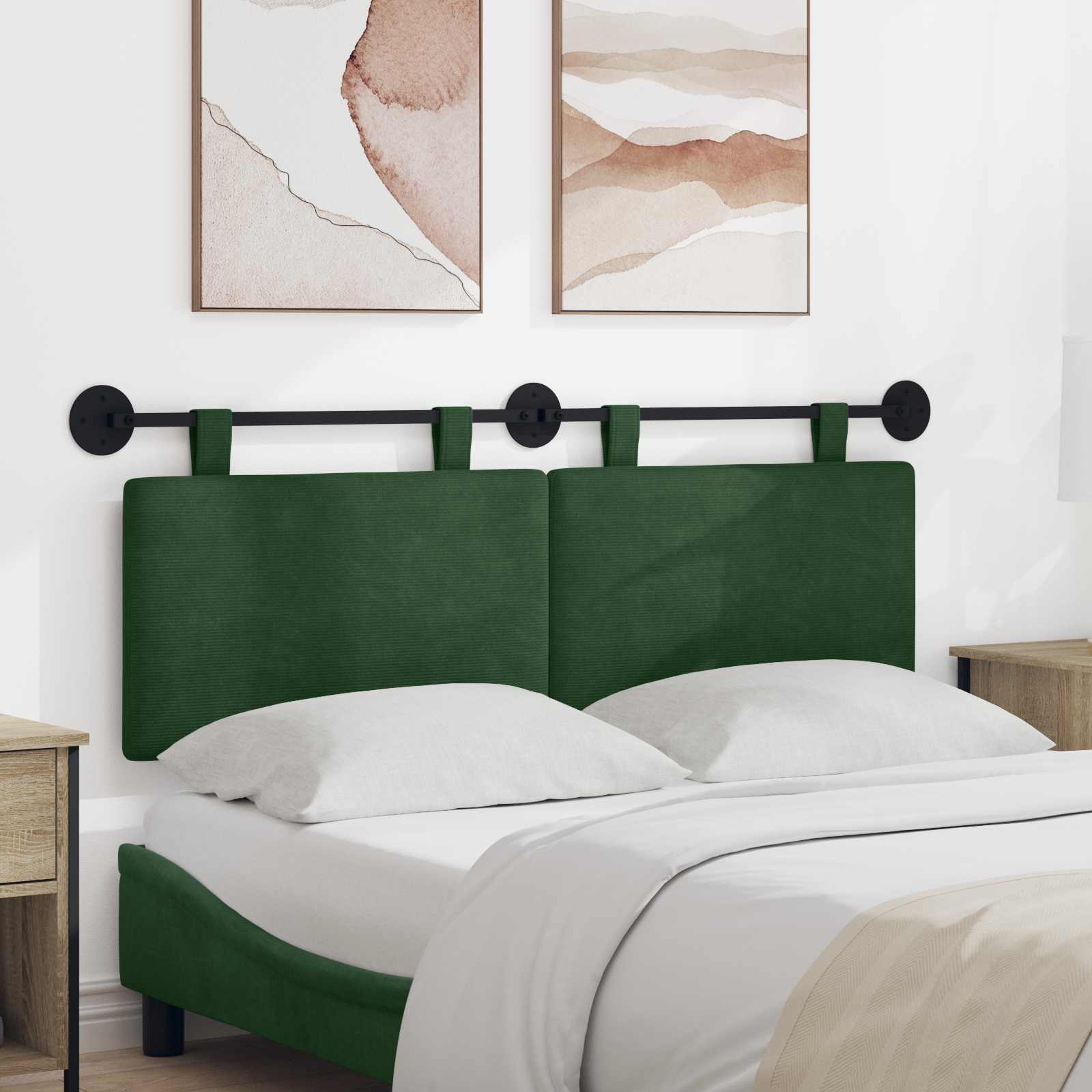 42031812_1.jpg vidaXL Závesné čelo postele Jungle Green Kordúrová tkanina – Obrázok 1