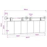 vidaXL Závesné čelo postele Svetlosivá Látka – Obrázok 11