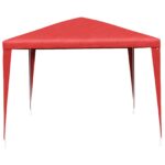 vidaXL Párty stan 400 x 300 x 255 cm Červená PE a oceľ – Obrázok 2