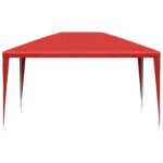 vidaXL Párty stan 400 x 300 x 255 cm Červená PE a oceľ – Obrázok 3