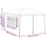 vidaXL Párty stan 400 x 300 x 255 cm Červená PE a oceľ – Obrázok 8