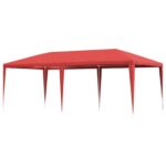 vidaXL Párty stan Červená 600 x 300 x 255 cm PE a oceľ