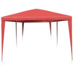 vidaXL Párty stan Červená 600 x 300 x 255 cm PE a oceľ – Obrázok 2