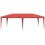 vidaXL Párty stan Červená 600 x 300 x 255 cm PE a oceľ – Obrázok 3