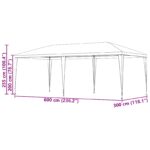 vidaXL Párty stan Červená 600 x 300 x 255 cm PE a oceľ – Obrázok 6