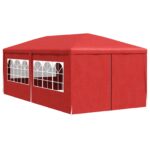 vidaXL Párty stan 600 x 300 x 255 cm Červená PE a oceľ – Obrázok 3