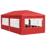 vidaXL Párty stan 600 x 300 x 255 cm Červená PE a oceľ – Obrázok 6