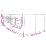 vidaXL Párty stan 600 x 300 x 255 cm Červená PE a oceľ – Obrázok 8