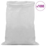 vidaXL Tkaninové vrecia 100 pcs Biela 60 x 100 cm PP – Obrázok 3