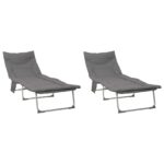 vidaXL Skladací slnečník s vankúšom 2 pcs Antracitová – Obrázok 2