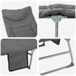 vidaXL Skladací slnečník s vankúšom 2 pcs Antracitová – Obrázok 9