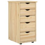 vidaXL Skrinkový Hnedá 34 x 39 x 61,5 cm Masívne borovicové drevo – Obrázok 2