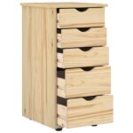 vidaXL Skrinkový Hnedá 34 x 39 x 61,5 cm Masívne borovicové drevo – Obrázok 3