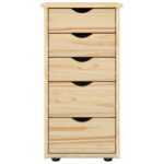 vidaXL Skrinkový Hnedá 34 x 39 x 61,5 cm Masívne borovicové drevo – Obrázok 4