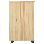 vidaXL Koliesková skriňa Hnedá 34 x 39 x 65,5 cm Masívna borovica – Obrázok 5