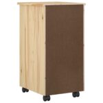 vidaXL Koliesková skriňa Hnedá 34 x 39 x 65,5 cm Masívna borovica – Obrázok 6