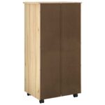 vidaXL Koliesková skriňa s kolesom Hnedá 53 x 39 x 103 cm – Obrázok 6