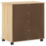 vidaXL Koliesková skriňa s kolesom Hnedá 63,5 x 39 x 65,5 cm – Obrázok 6