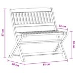 vidaXL Detská lavica Hnedá 61 x 38 x 57 cm Masívne eukalyptové drevo – Obrázok 8