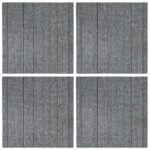 vidaXL Kobercová dlaždica Svetlošedá s pruhom 50 x 50 cm 4 pcs – Obrázok 3