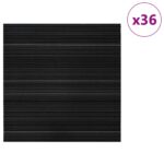 vidaXL Kobercová dlaždica Prúžkovaná tmavo šedá 50 x 50 cm 36 pcs – Obrázok 3