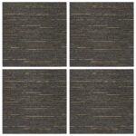 vidaXL Kobercová dlaždica Pruhovaná Svetlo Hnedá 50 x 50 cm 4 pcs – Obrázok 3