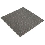 vidaXL Kobercová dlaždica Pruhovaná tmavohnedá 50 x 50 cm 36 pcs – Obrázok 2
