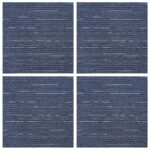 vidaXL Kobercová dlaždica Pruhovaná modrá 50 x 50 cm 4 pcs – Obrázok 3