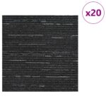 vidaXL Kobercová dlaždica Prúžkovaná čierna 50 x 50 cm 20 pcs – Obrázok 3