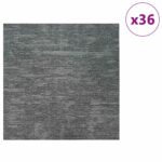 vidaXL Kobercová dlaždica Skalný šedý 50 x 50 cm 36 pcs PP a Bitúmen – Obrázok 3
