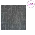 vidaXL Kobercová dlaždica Betónovo sivá 50 x 50 cm 36 pcs PP a Bitúmen – Obrázok 3