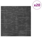 vidaXL Kobercová dlaždica Uhlová šedá 50 x 50 cm 20 pcs PP a Bitúmen – Obrázok 3