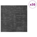 vidaXL Kobercová dlaždica Uhlová šedá 50 x 50 cm 36 pcs PP a Bitúmen – Obrázok 3
