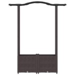vidaXL Vyvýšený záhon s mriežkou a strechou Hnedá 125 x 40 x 138 cm PP – Obrázok 4