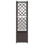 vidaXL Vyvýšený záhon s mriežkou a strechou Hnedá 125 x 40 x 138 cm PP – Obrázok 5