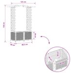 vidaXL Vyvýšený záhon s mriežkou a strechou Hnedá 125 x 40 x 138 cm PP – Obrázok 8