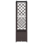 vidaXL Vyvýšený záhon s mriežkou a strechou Hnedá 164 x 40 x 138 cm PP – Obrázok 5