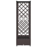 vidaXL Vyvýšený záhon s mriežkou a strechou Hnedá 164 x 40 x 121 cm PP – Obrázok 5