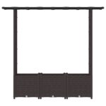 vidaXL Vyvýšený záhon s mriežkou a strechou Hnedá 162,5 x 40 x 136 cm – Obrázok 4