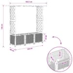 vidaXL Vyvýšený záhon s mriežkou a strechou Hnedá 162,5 x 40 x 136 cm – Obrázok 8