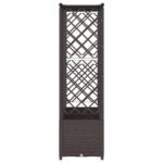vidaXL Vyvýšený záhon s mriežkou a strechou Hnedá 202 x 40 x 136 cm PP – Obrázok 4